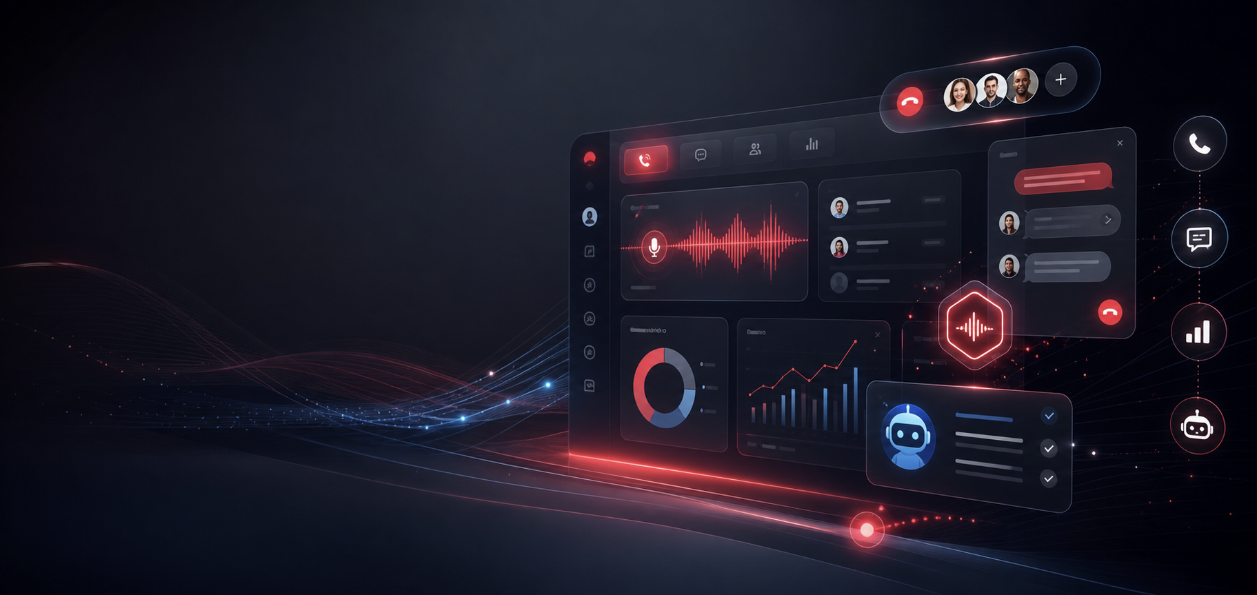 CallVUE AI communications platform banner